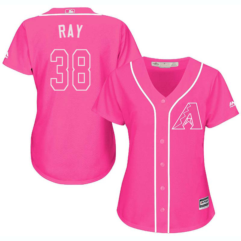 Diamondbacks #38 Robbie Ray Pink Fashion Women's Stitched MLB Jersey
